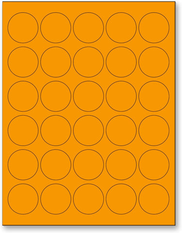 NextDayLabels Orange Labels - 8.5 x 11 | 1 Per Page | 100 Labels