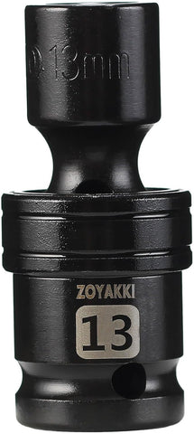 13mm Swivel Socket 1/2" Drive Shallow 6 Pt CR-MO Swivel Impact Socket for Nut Removal