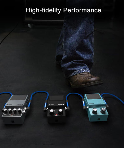 Elebase Guitar Patch Cables 6-Pack,6.35MM Effects Pedal Board Cord