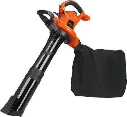 BLACK+DECKER Leaf Blower Leaf Vacuum and Leaf Mulcher 3-in-1, Electric Blowers for Lawn Care, 12 Amp, 250 MPH, 400 CFM (BV6000)