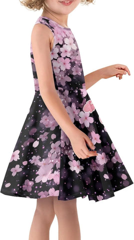 Kids Casual Dress for Girls Cute Outfits Sleeveless Clothes Size 3-16