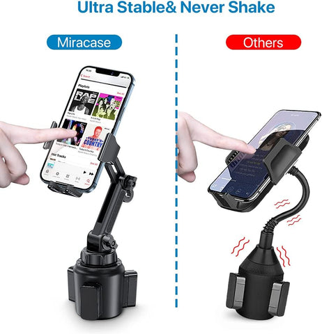 Miracase [Upgraded Version] Cup Phone Holder for Car, Universal Adjustable Long Neck Car Phone Mount Cradle Friendly Compatible with iPhone Samsung Google and All 4.0-7.0 inches Smartphones