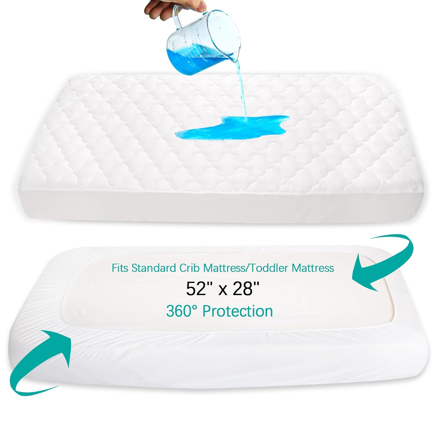 Crib Mattress Protector Sheets Fitted Waterproof Crib Mattress Pad Cover