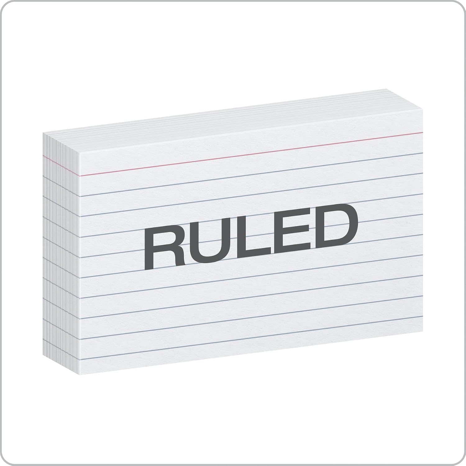 Oxford Index Cards, 3 x 5 Inches, White, Lined on Front, Blank on Back, Flashcards for School and Studying, Recipe Note Cards, 500 Count (5 Packs of 100) (40176)