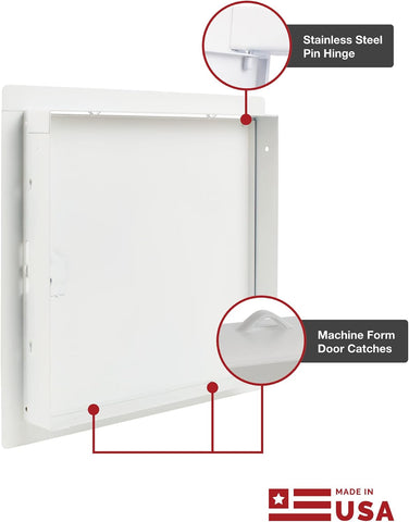 Elite 1000 Interior Metal Access Doors for Walls and Ceilings USA Made Cam Latch Lock