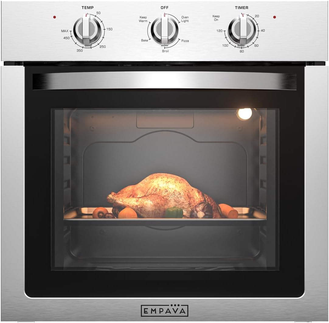 Empava Built-In Electric Single Wall Oven 24 inch, 2.5 Cu. ft. Capacity