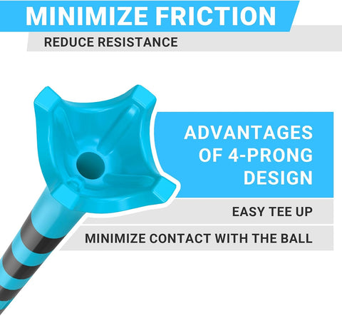 Durable Plastic Golf Tees,100/50 Pack (1-1/2", 2-3/4" & 3-1/4"), Designed to Reduce Friction and Side Spin
