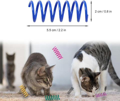 12PCS 12Colors Cat Spring Toys for Indoor Cats