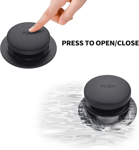 Citymoor Matte Black Bath Tub Drain and Overflow Kit, Bathtub Drain Stopper