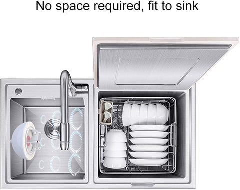 FTVOGUE Portable Ultrasonic Dishwasher, Compact USB Powered High Efficiency Cleaning Device for Kitchen Sink ABS Green 10W IP67 Mini Washer