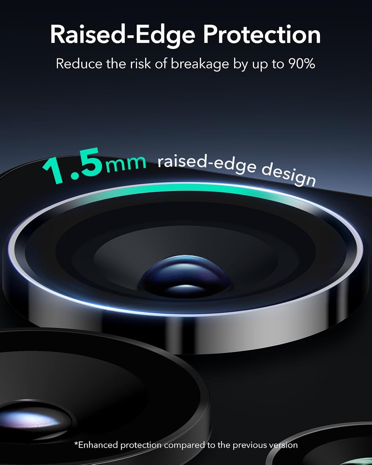 ESR for Samsung Galaxy S25 Ultra Camera Lens Protector, 1 Pack, Black