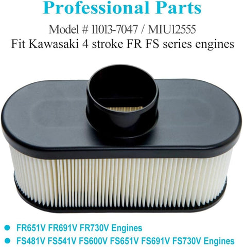 HOODELL FR691V Tune Up Kit for Kawasaki FR651V FR730V FS481V FS541V FS600V FS730V Engine Lawn Mower Tractor, Replace 49065-7007 Oil Filter 11013-7047 Air Filter