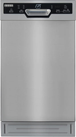 SPT SD-9254SSA 18″ Wide Built-In Stainless Steel Dishwasher w/Heated Drying, ENERGY STAR, 6 Wash Programs, 8 Place Settings and Stainless Steel Tub