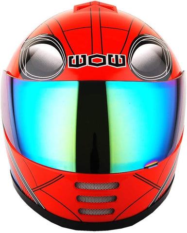 WOW Motorcycle Full Face Helmet Street Bike BMX MX Youth Kids: HKYB15