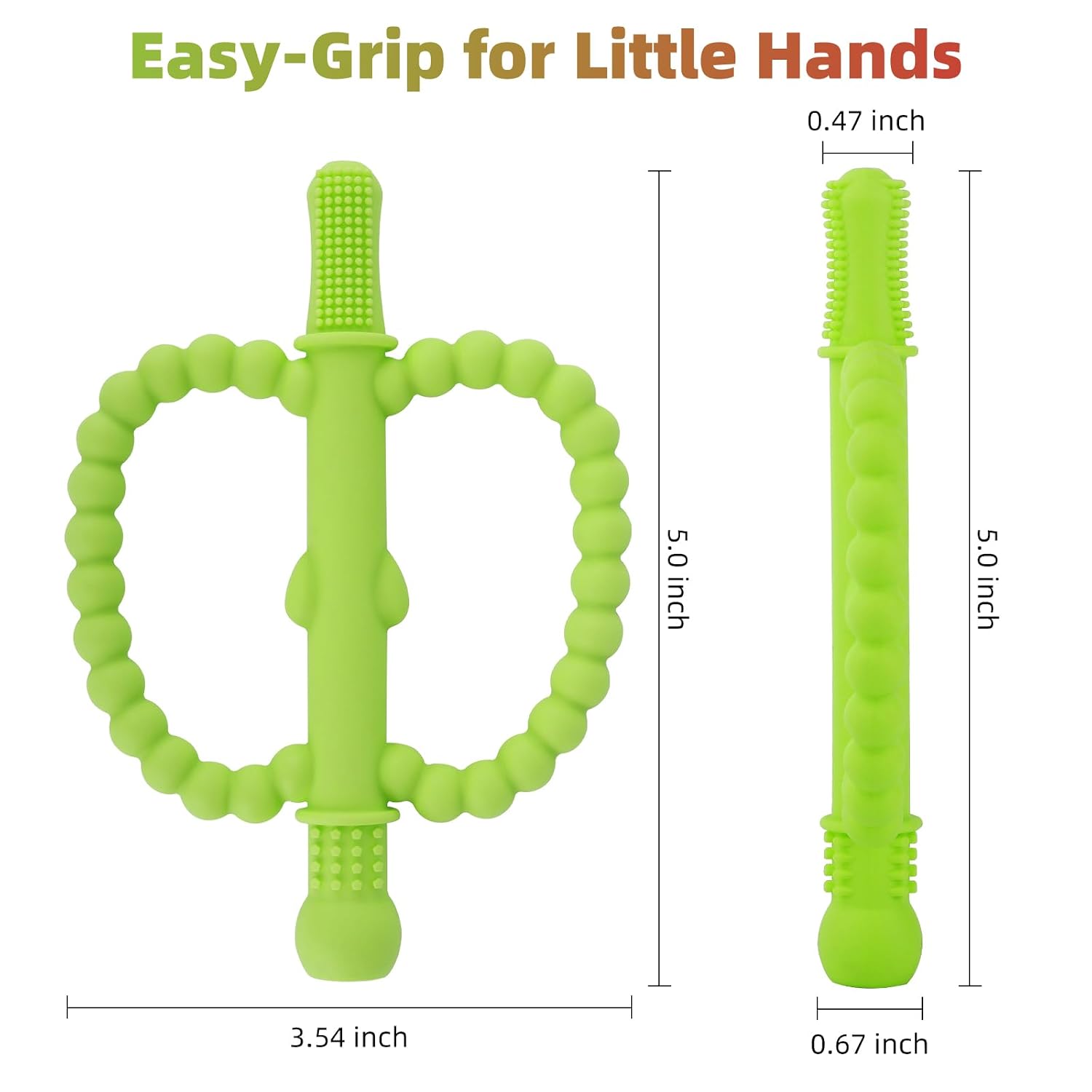 Fu Store Hollow Teether Tube Apple Shape Baby Teething Toy for Babies 0-36M