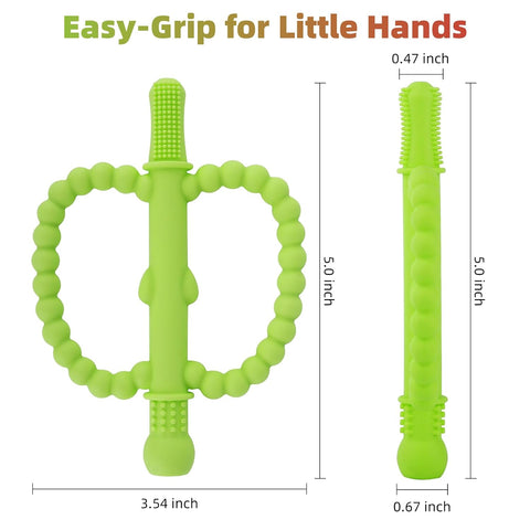 Fu Store Hollow Teether Tube Apple Shape Baby Teething Toy for Babies 0-36M