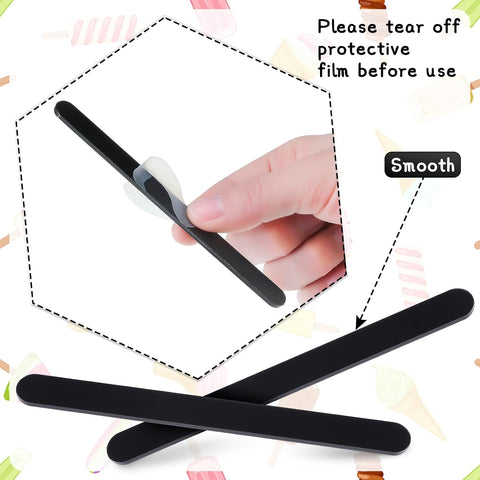 30 Pcs Reusable Acrylic Cakesicle Sticks, 4.5 Inches, Black