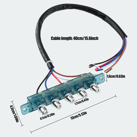 Range Hood Switch,Range Hood Pushbutton Switch,5 Button for Parts,Key Board Switch for Kitchen appliances