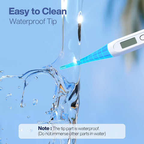 Boncare 10 Seconds Oral Thermometer for Adults and Kids, Light Blue