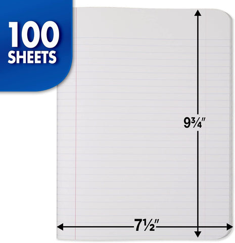 Mead Composition Notebook, 3 Pack, College Ruled Paper, 7-1/2" x 9-3/4", 100 Sheets per Comp Book, Black Marble (38111)