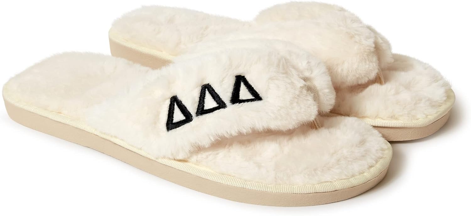 Sorority Shop Tri Delta Fuzzy Slippers Women
