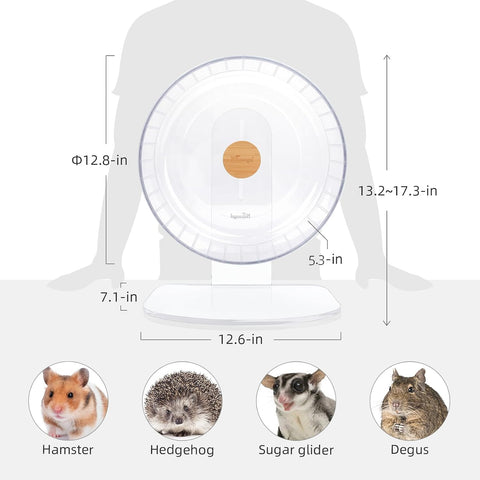 Niteangel Super-Silent Hamster Exercise Wheel: Quiet 12.8" Running Wheel