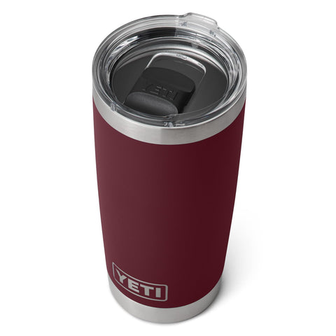 YETI Rambler 20 oz Tumbler, Stainless Steel, Vacuum Insulated with MagSlider Lid, Wild Vine Red