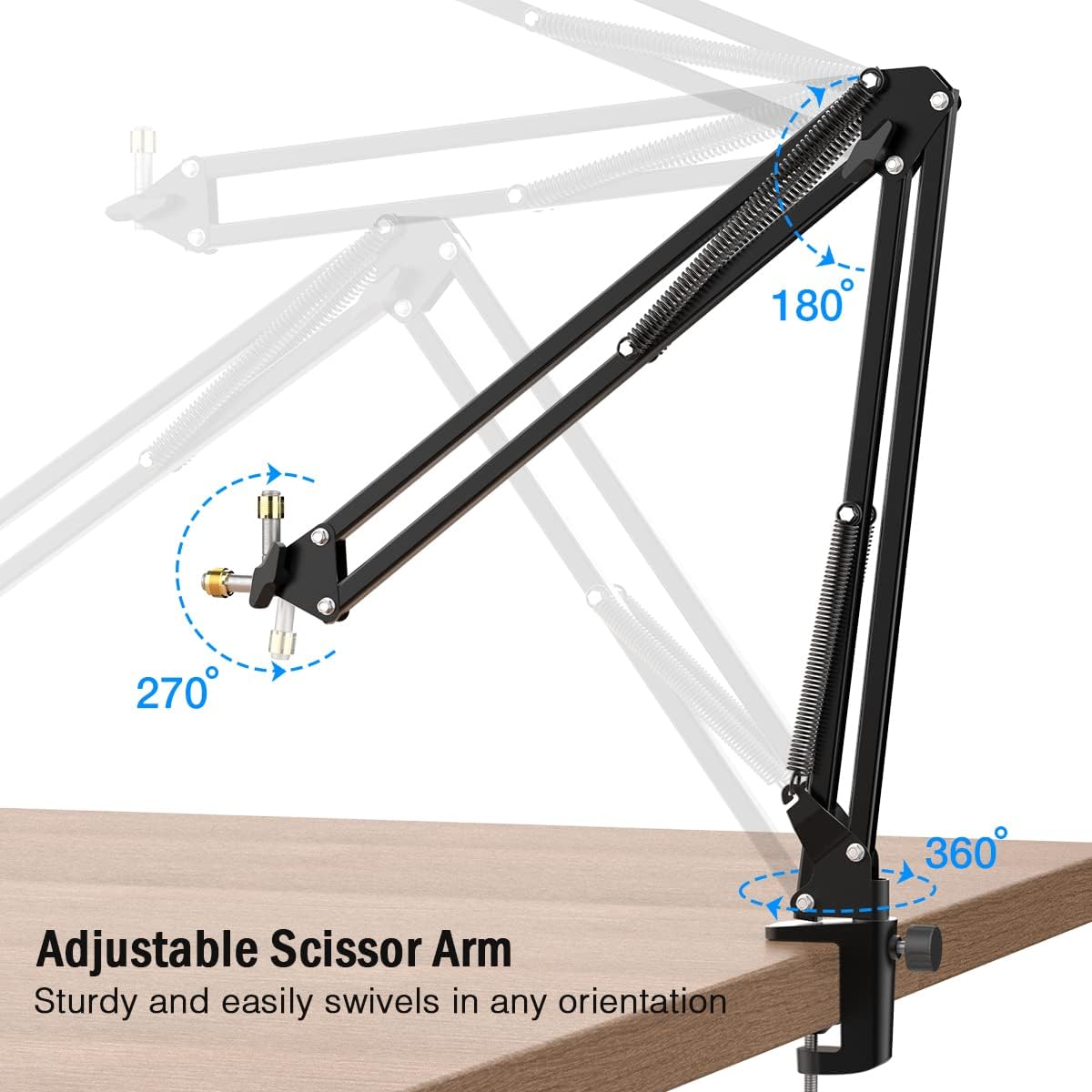 FIFINE CS1 Scissor Microphone Boom Arm Stand for Gaming Recording