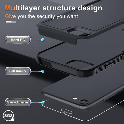 for iPhone 8/7/SE 2022 2020 Case,Military Grade Phone Cover,Black Matte