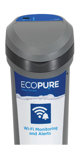 EcoPure EPW140 Smart Whole House Water Softener with Wi-Fi – App Monitoring, Smart Alerts, AutoSense AI Efficiency, Compact Cabinet Design