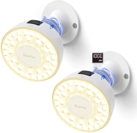 Barrina OG03C Rechargeable Puck Grow Light, 5200mAh, 4000K, 2 Packs, White