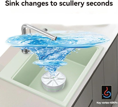 Ultrasonic Dish Washer Portable Turbo Dishwasher, Vegetable Washing Machine Household Sink Dishwasher Device B