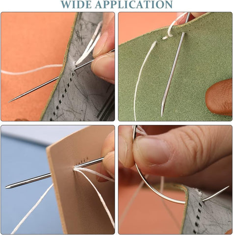 Veroave Upholstery Needle, 16 PCS Curved Needle, Leather Needles