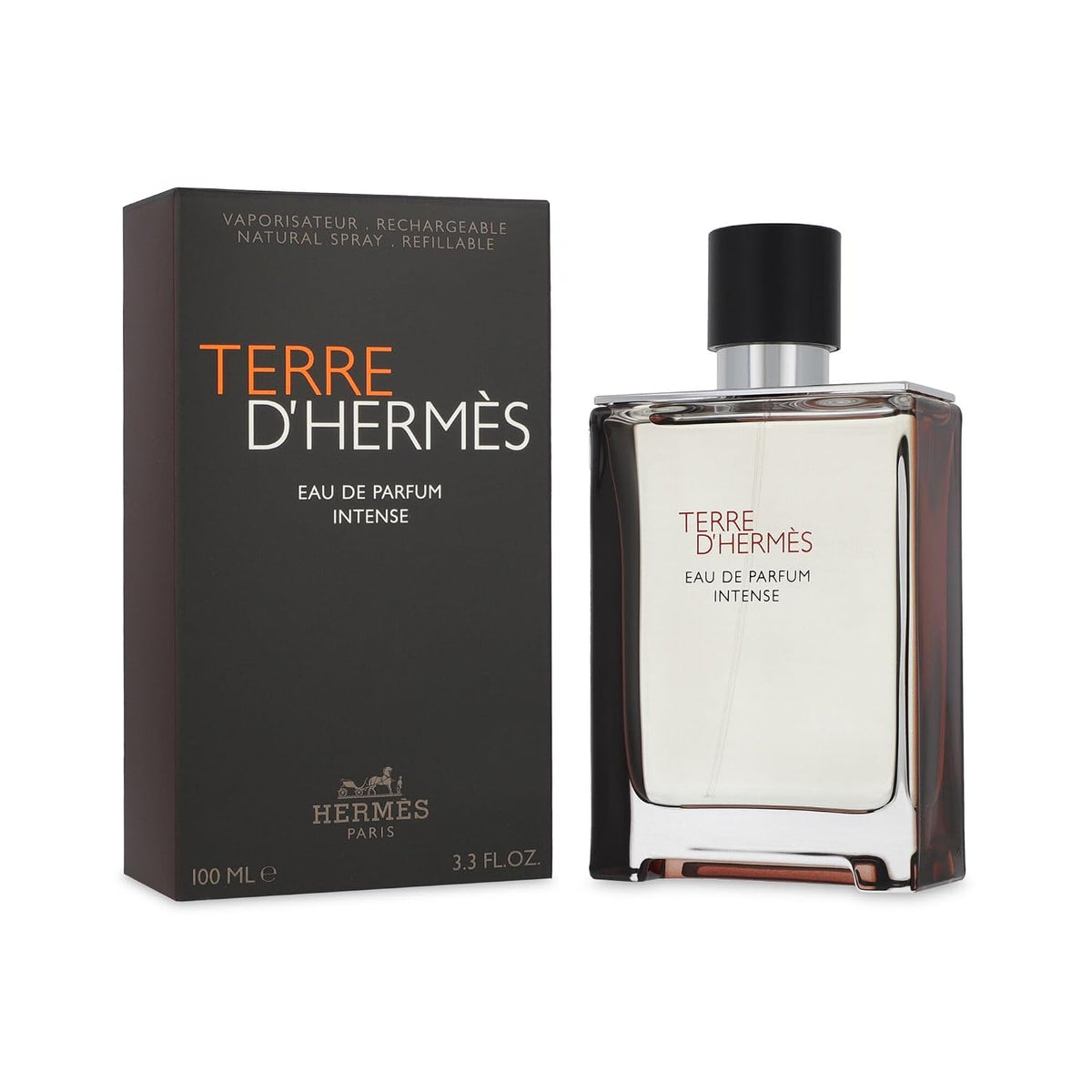Terre D'Hermes by Hermes for Men 3.3 oz Eau de Parfum Intense Refillable Spray