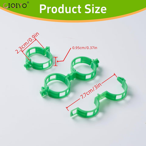 Plant Support Clips,Plastic Clips for Securing Plants,Tomato Vine Clips,Plant Fixing Clips,Garden Clips for Climbing Plants,Grape and Vine Vegetables (300, Light Green)