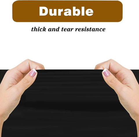 Kopokita 2PCS Black Plastic Tablecloths 54 x 108 Inch, Disposable Table Cloths Rectangle Party Table Covers (Pack of 2)