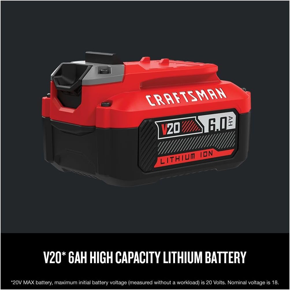 CRAFTSMAN V20 6Ah Lithium Ion Power Tool Battery (CMCB206)