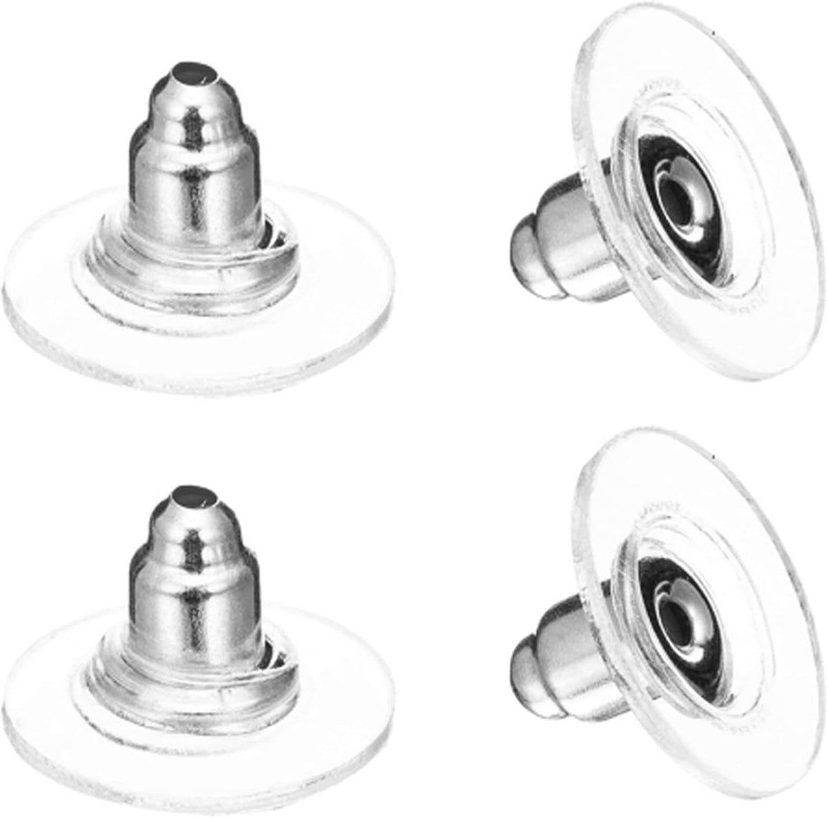 Silver Earring Backs for Droopy Ears/Heavy Earrings/Studs,Earring Lifters