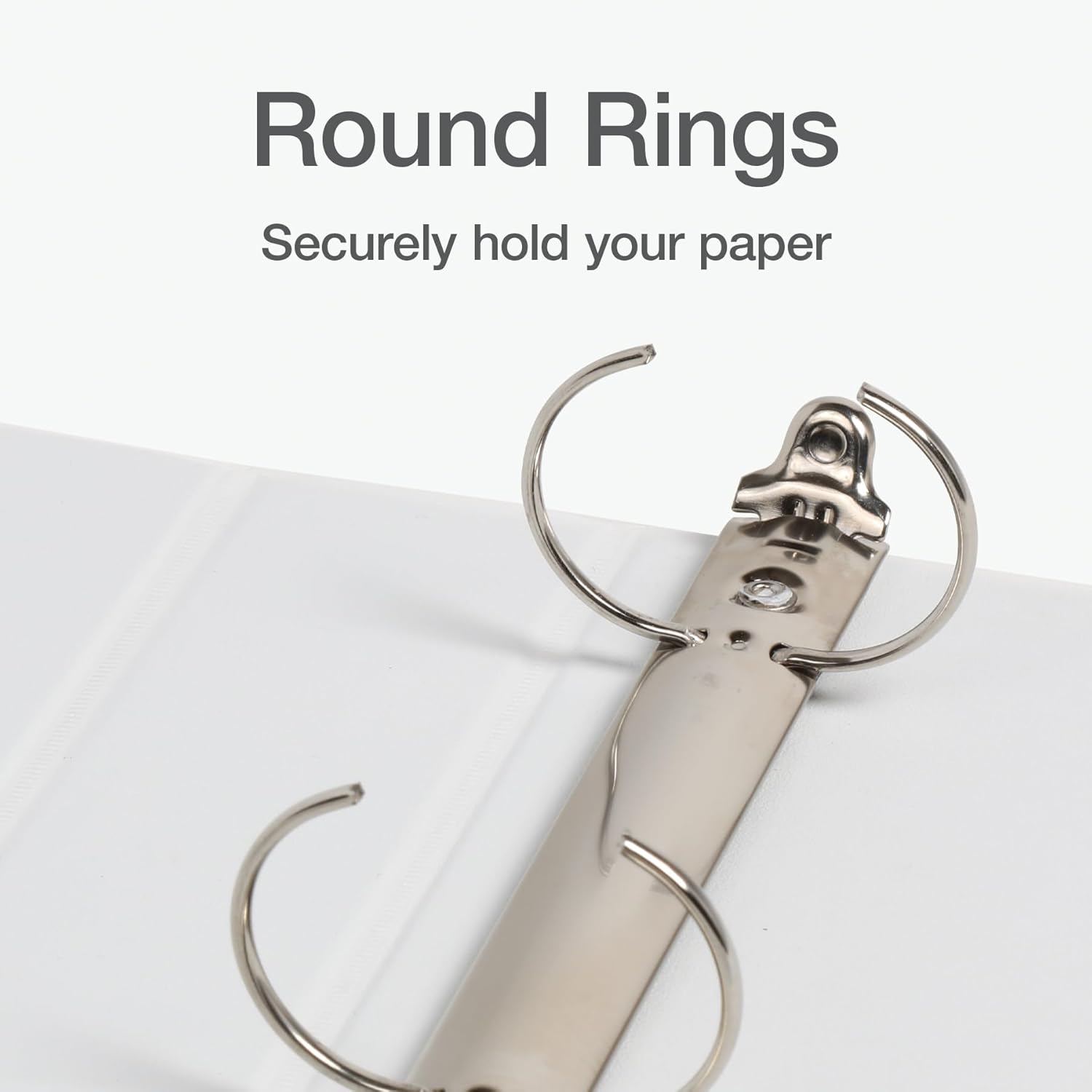 Oxford Ring Binders, 1.5" Round Ring Binders, View Binder, Covers on 3 Sides, XtraLife Hinge, Non-Stick, PVC-Free, White, 350 Sheet Capacity (1002547)