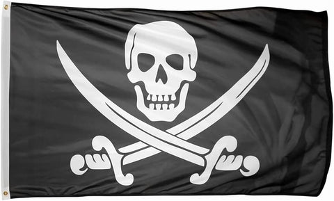 3x5 Ft Pirate Jack Rackham Polyester Flag with Brass Grommets