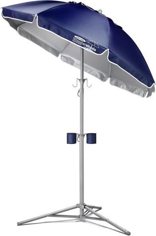 Wondershade Ultimate Portable Sun Shade Umbrella – Lightweight Adjustable Outdoor Patio & Beach Umbrella with Tripod Base (Red)
