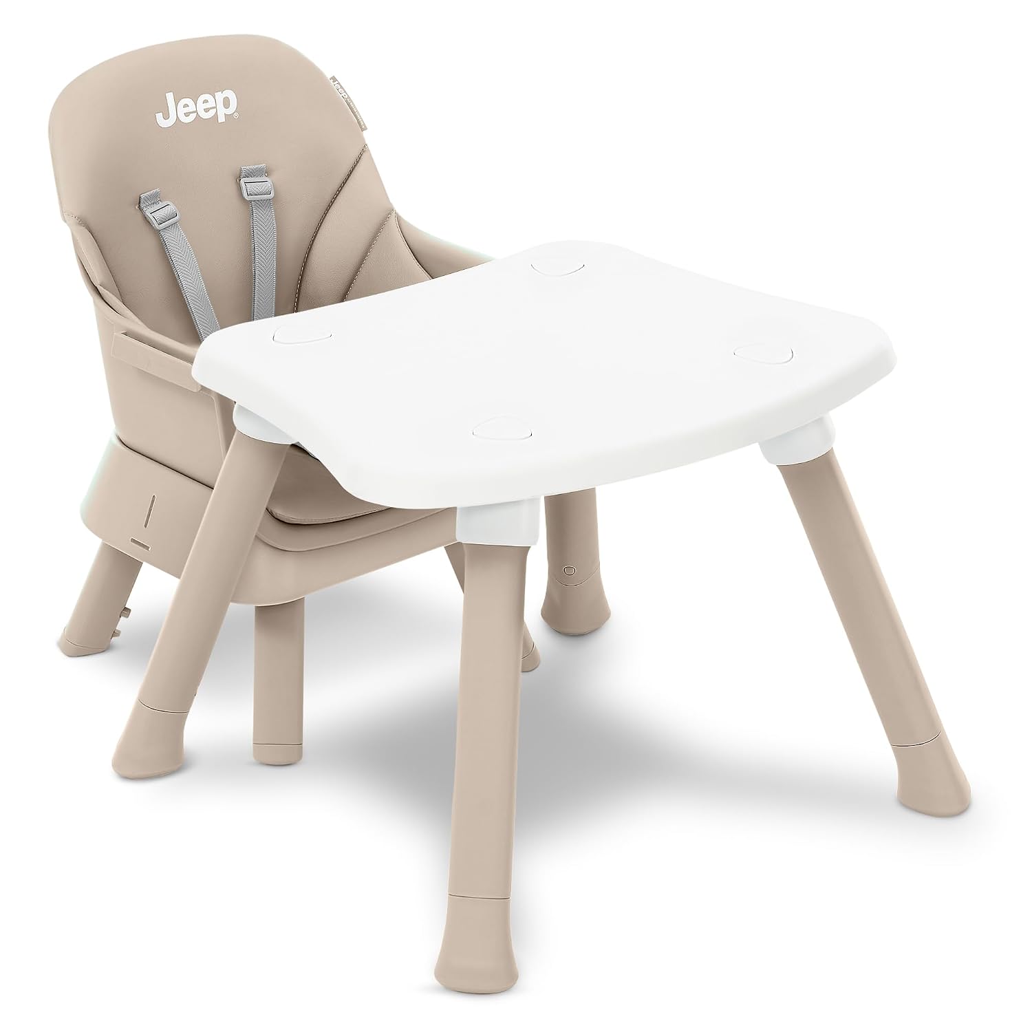 Jeep Milestone 6-in-1 Convertible High Chair by Delta Children, Light Tan
