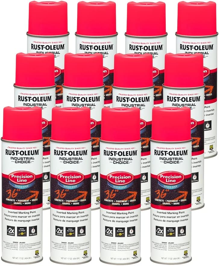 Rust-Oleum Inverted Marking Spray, Water-Based, Fluorescent Pink