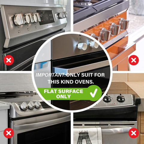 Mom's Choice Gold Awards Winner - EUDEMON 1 Pack Childproof Oven Door Lock, Oven Front Lock Easy to Install & Heat-Resistant Material no Tools Need or Drill (Black)(ONLY for Flat Surface)