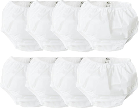 Gerber Baby Toddler 8 Pack Waterproof Diaper Cover, White, 12 Months