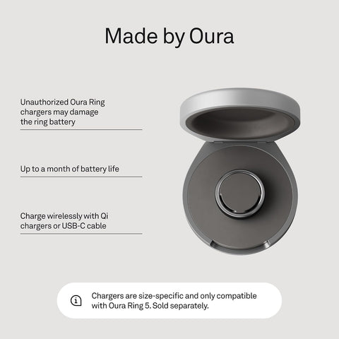 Oura Ring 5 Official Charging Case - Size 8