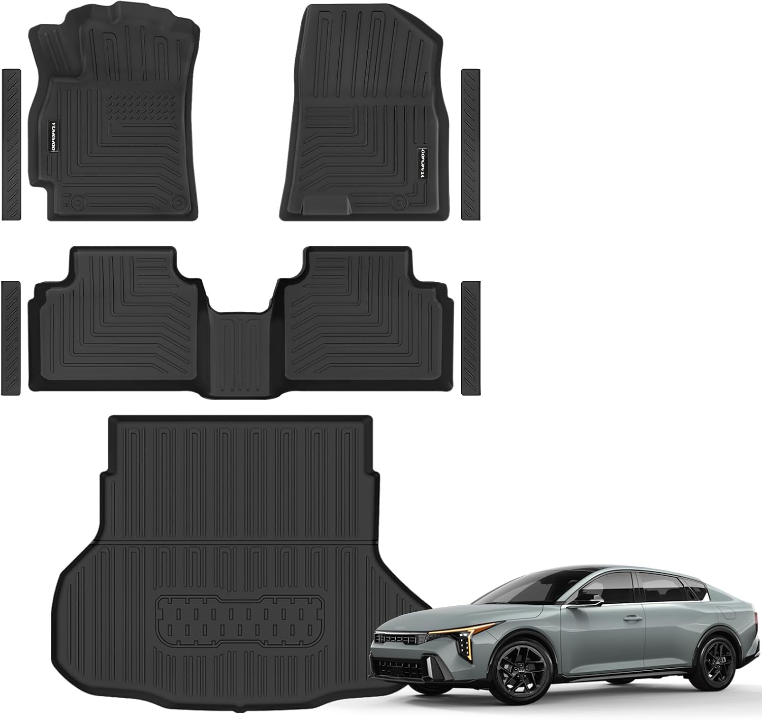 Floor Mats & Trunk Mat for 2026 2025 Kia K4 Sedan