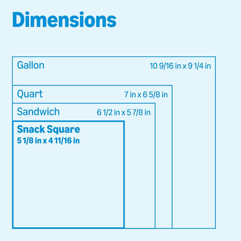 Amazon Basics Square Snack Bags with Double Zipper, Seals in Freshness, 5 1/8" x 4 11/16", 100 Count