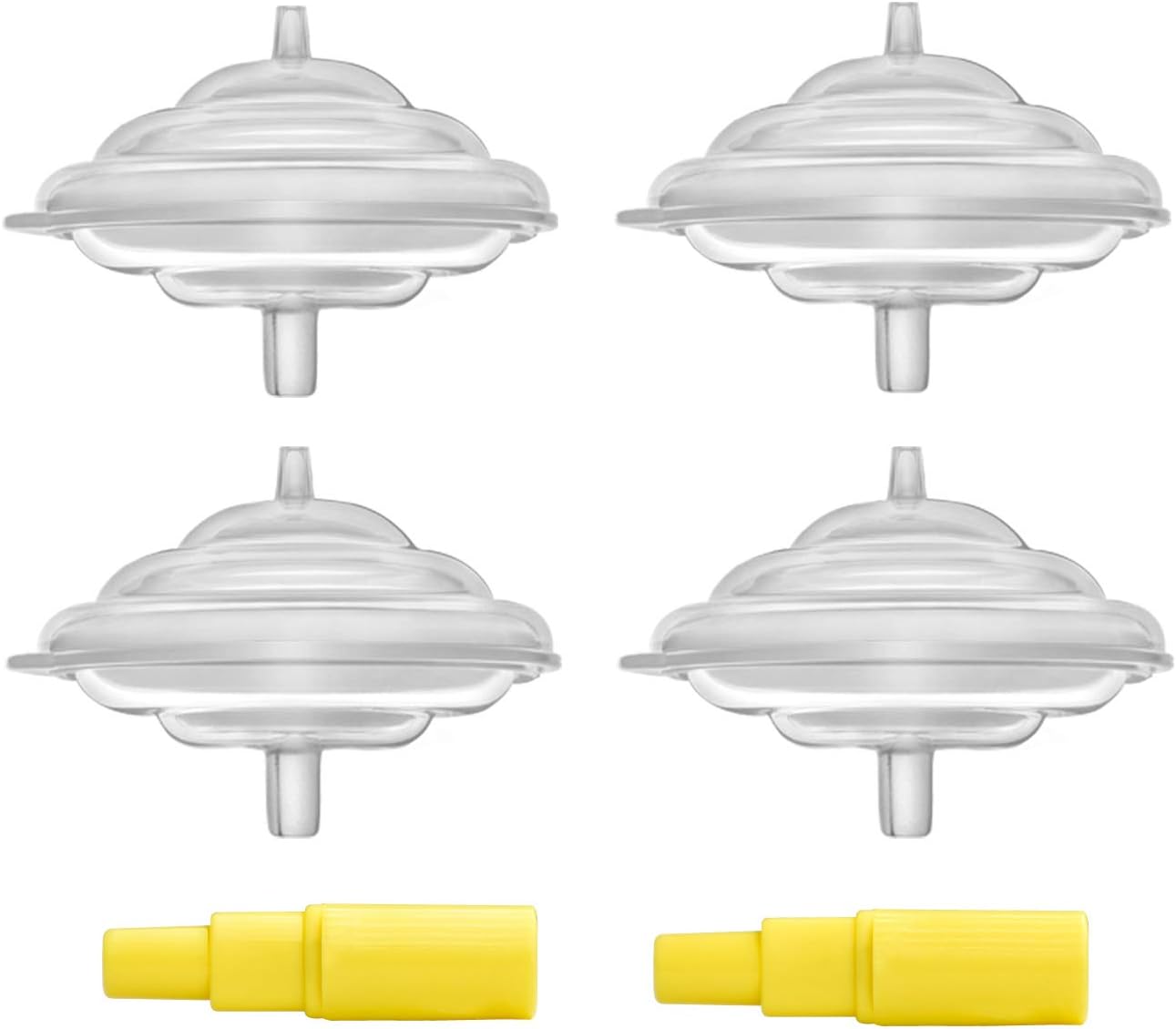 Maymom Backflow Protector Compatible with Spectra S2 S1, 9 Plus Breastpumps with Bonus Flange Adapters. Replacement Spectra Pump Parts Backflow Protector Silicone Diaphragm; 4 pc