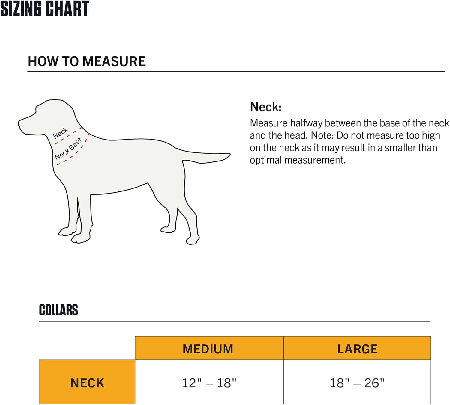 Carhartt Field Nylon Dog Collar Hunter Orange Medium